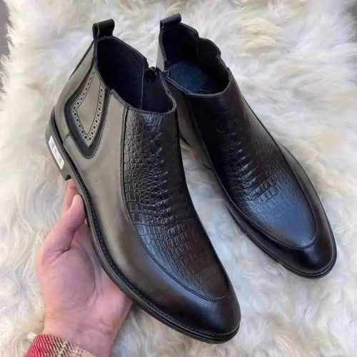 بوت مردانه ترجان کشی تمام چرم طبیعی گاوی درجه یک